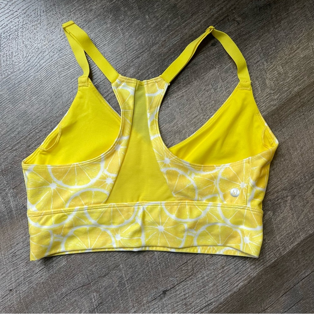 Wildfox Yellow Lemon Print Sports Bra - Picture 2 of 4